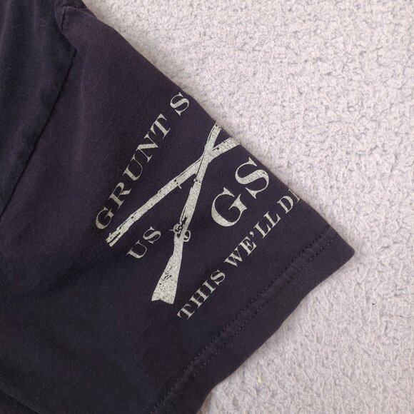 Grunt Style Skull Mens‎ T-Shirt Large American Flag Defend Beard Patriot - Picture 3 of 12